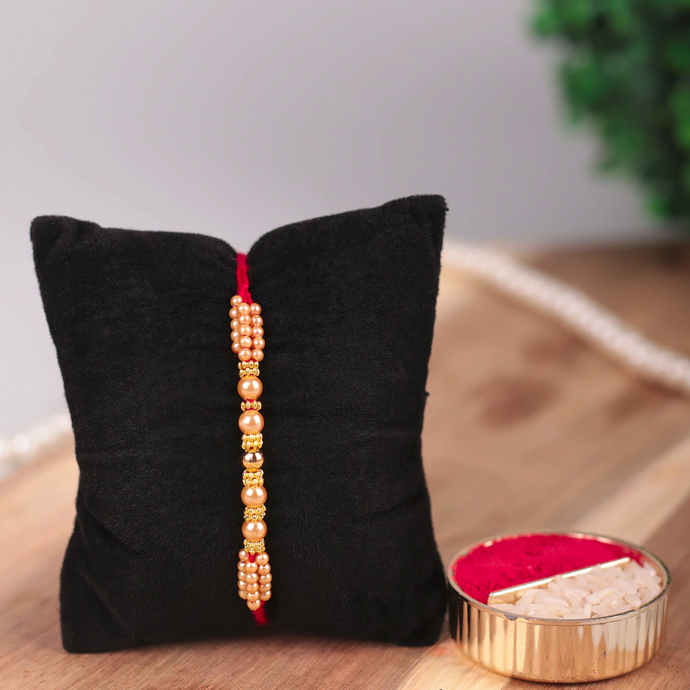  Golden Pearl Rakhi